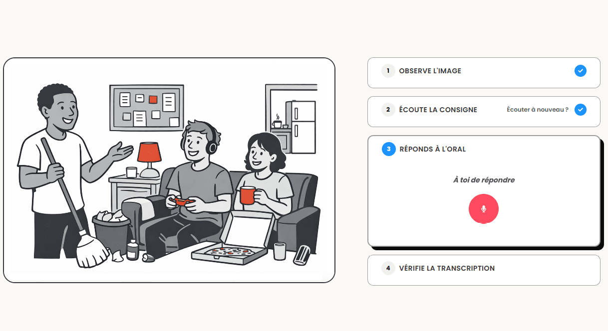Speaking section screenshot
