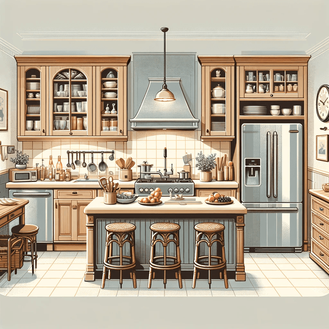 the kitchen
