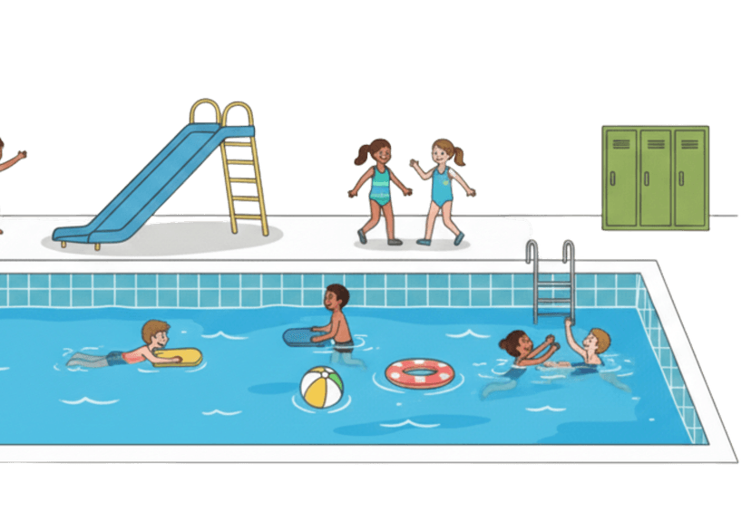 À la piscine